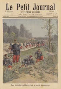 Tropas ciclistas del ejército francés en maniobras